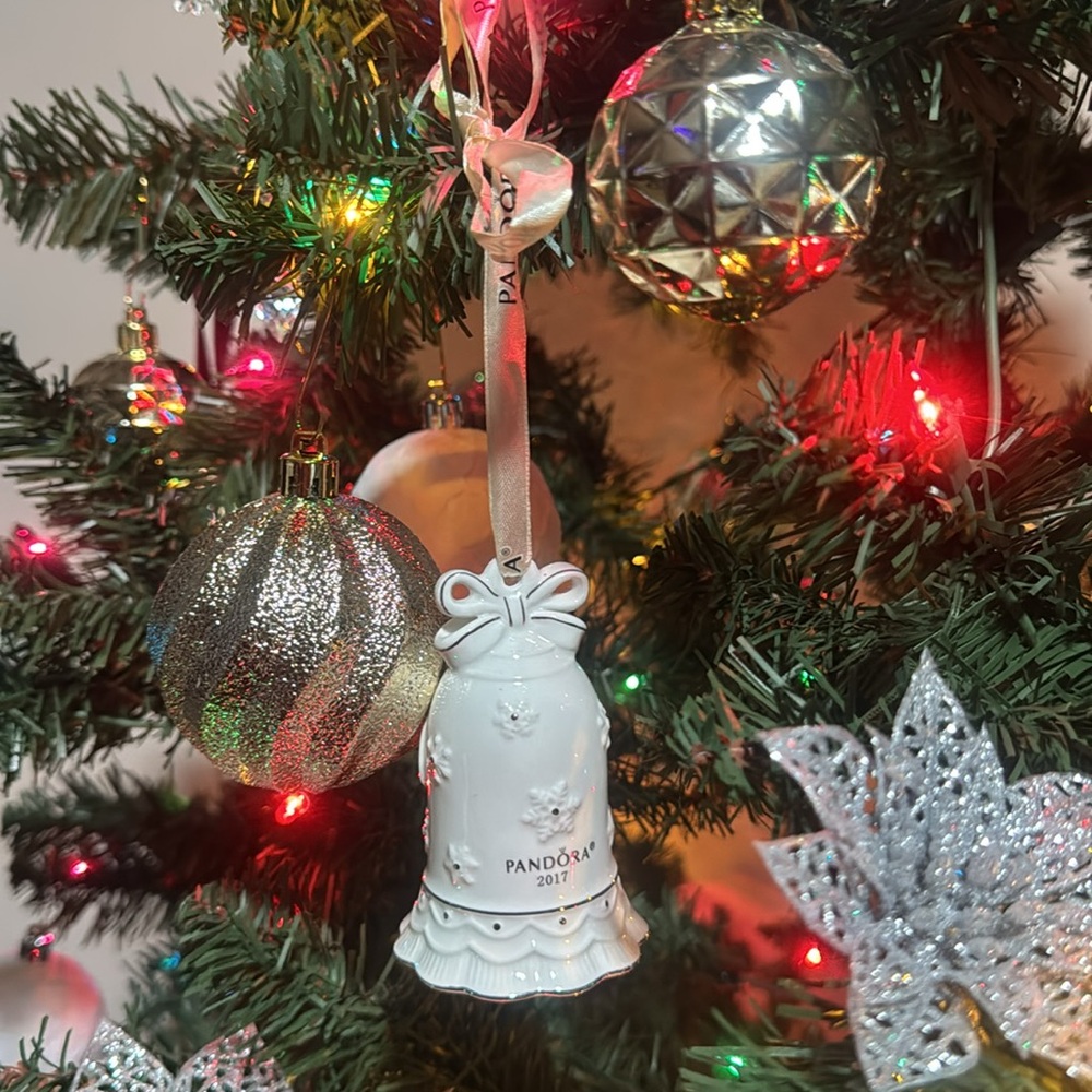 PANDORA Limited Edition 2017 Bell Porcelain Christmas Ornament